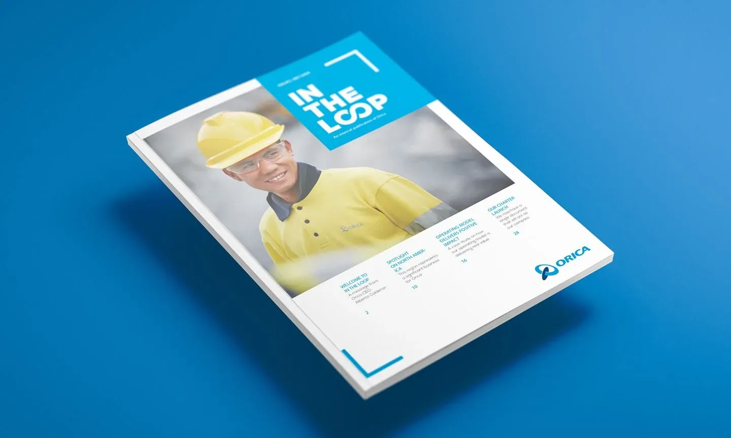 Orica — In The Loop: a publication with an editorial identity.