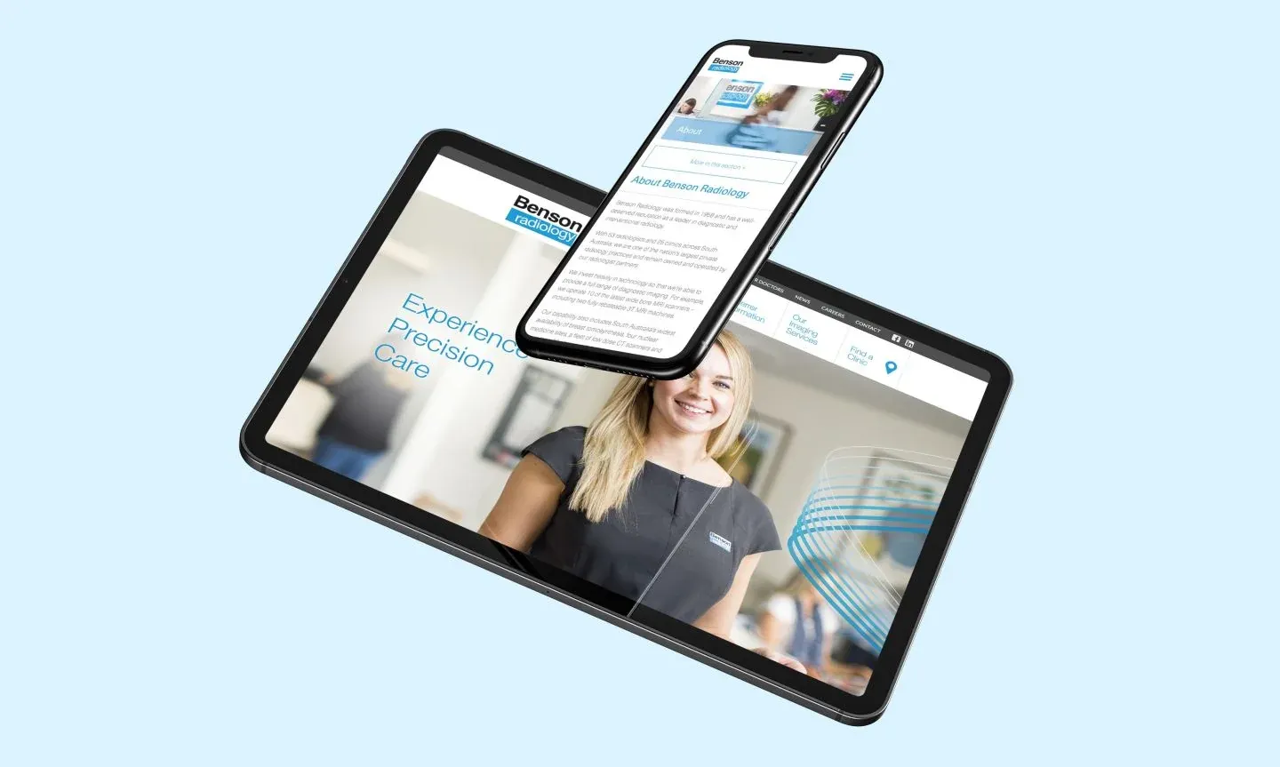 Benson Radiology — Patient and referrer information across devices.