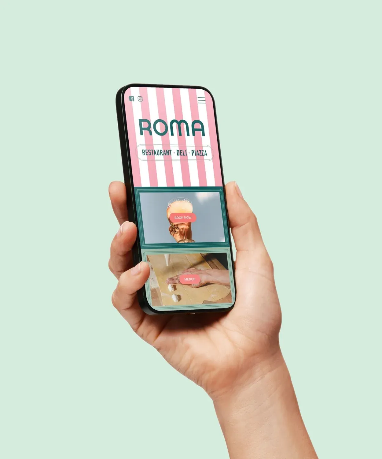 ROMA — A mobile introduction to the restaurant.