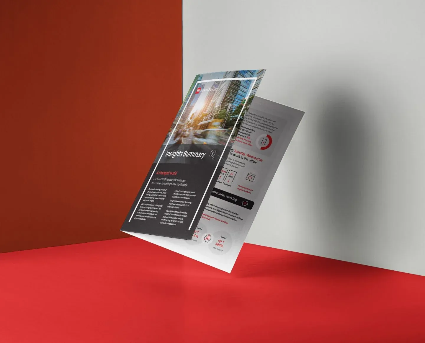 Wilson Parking — Campaign information with a clear identity.