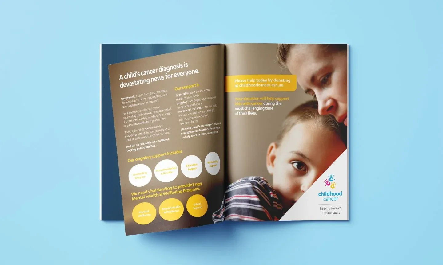 Childhood Cancer Association — Making the organisation’s work visible.