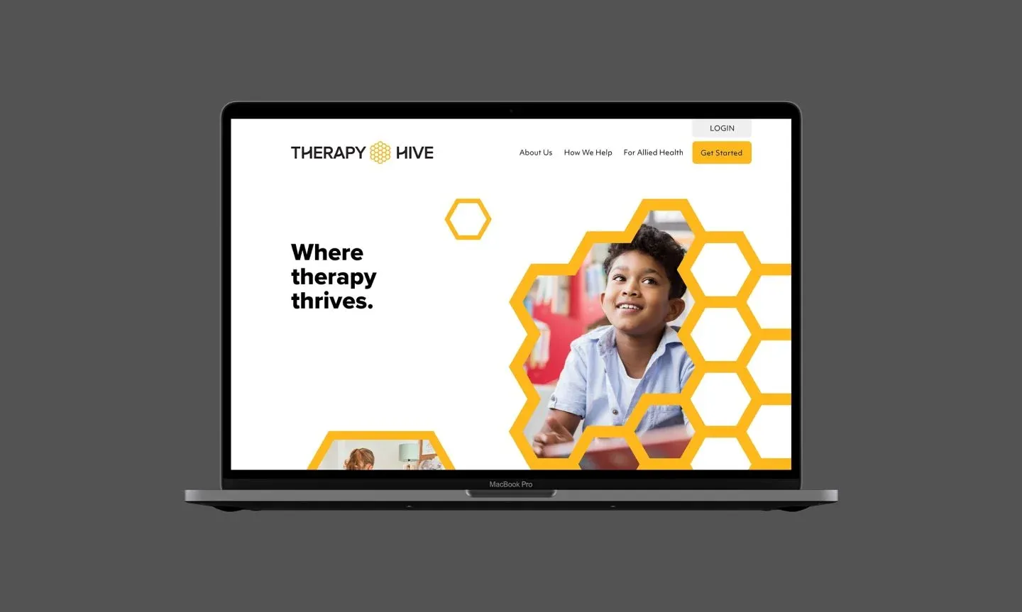 Therapy Hive — A playful identity on the new website.