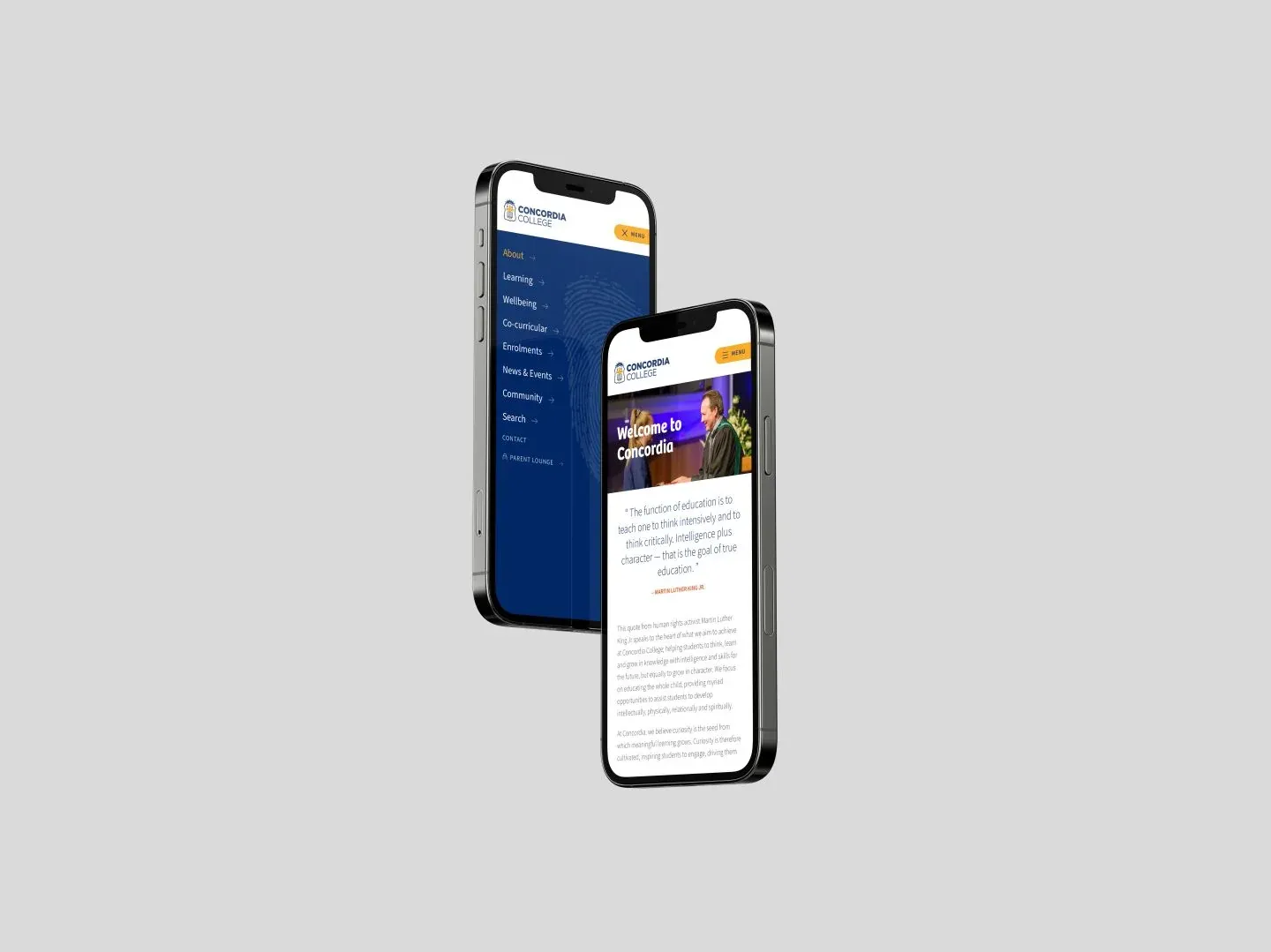 Concordia College — School information across devices.