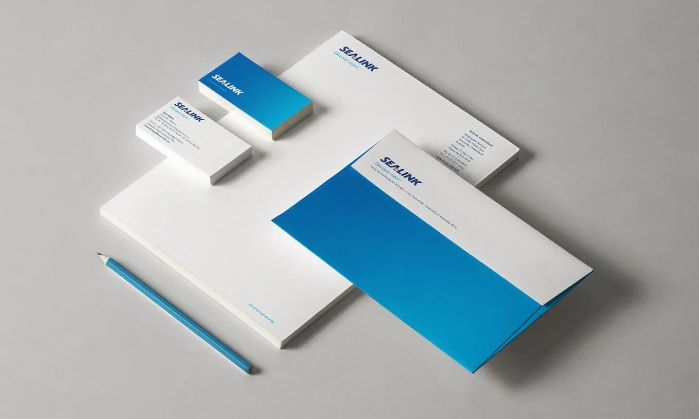 SeaLink + Kelsian — Consistency in everyday corporate materials.