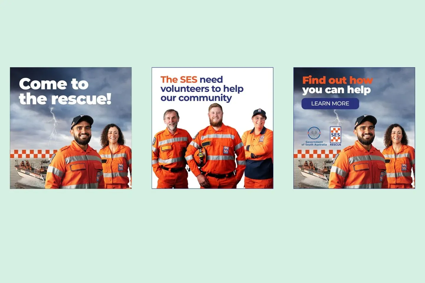 SES — The recruitment message across campaign formats.