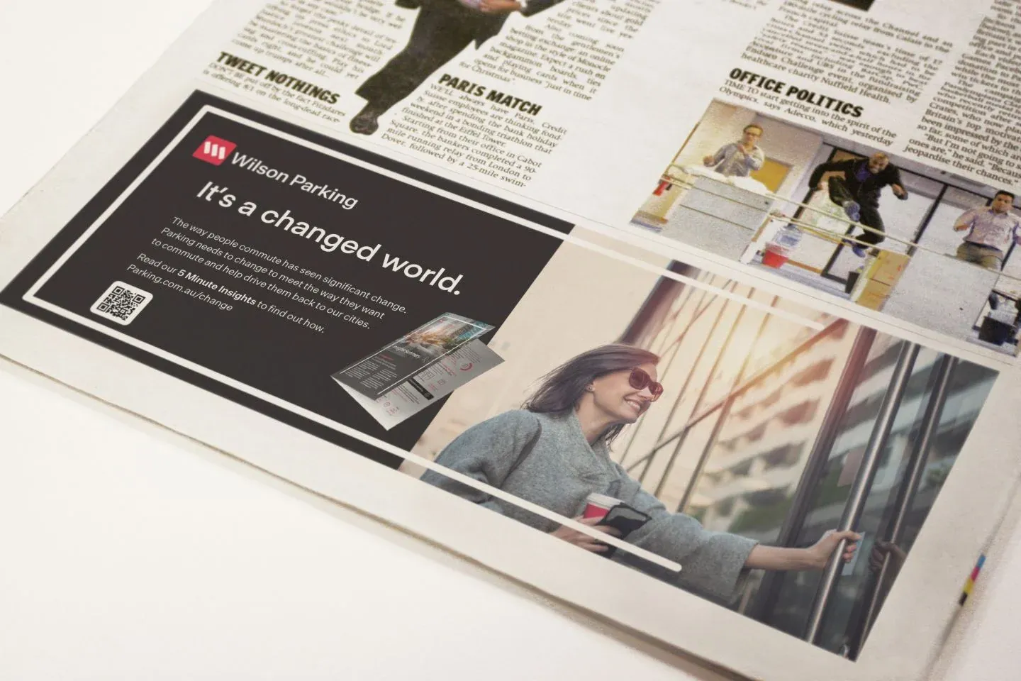 Wilson Parking — The brand in traditional media.