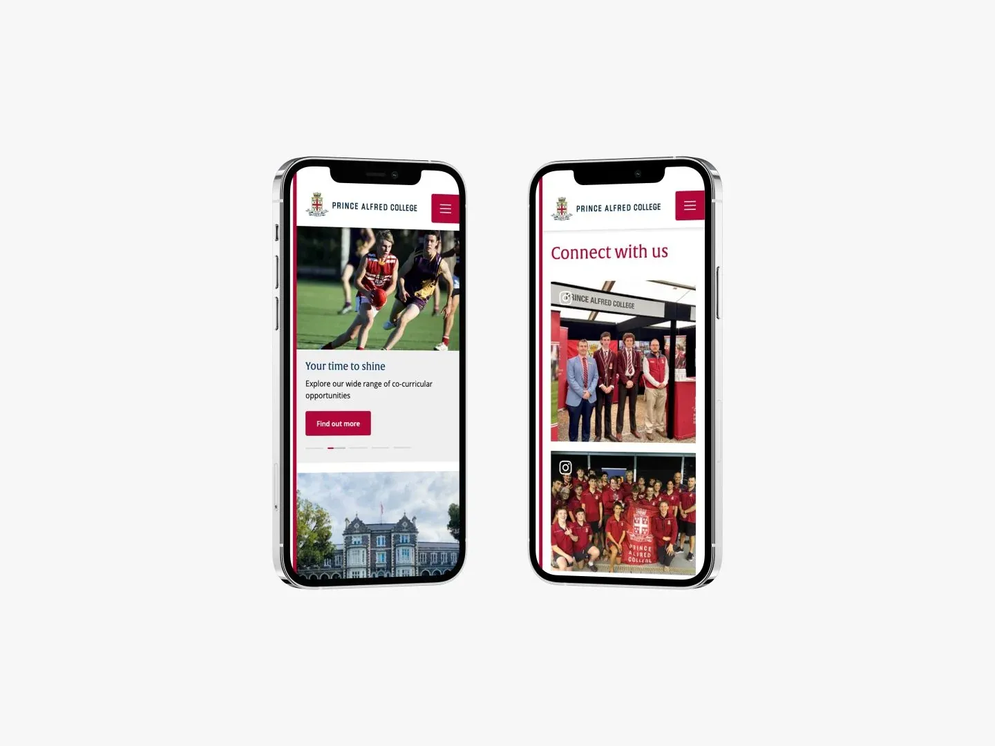 Prince Alfred College — The experience adapted for mobile.