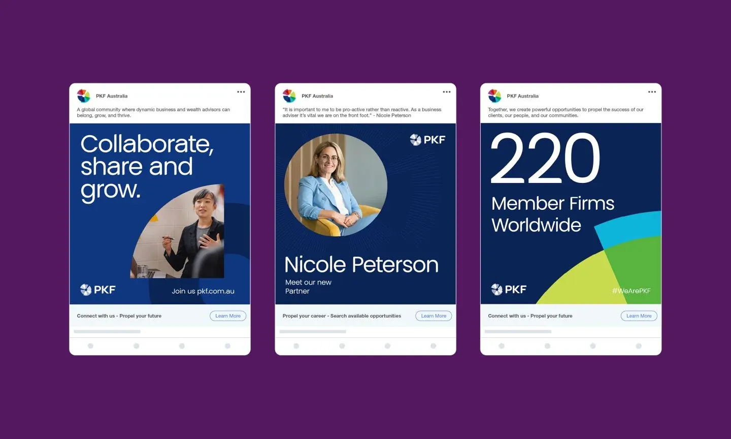 PKF Australia — A recognisable presence in social feeds.