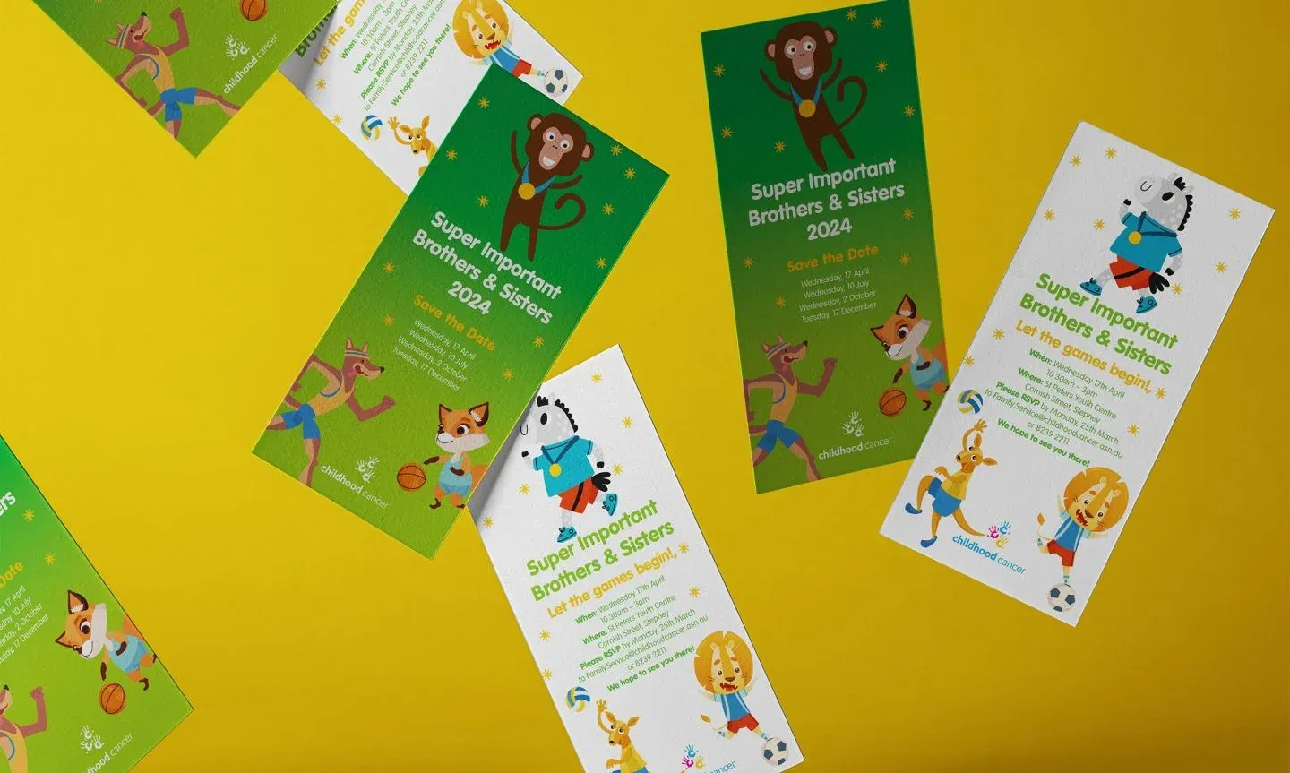 Childhood Cancer Association — The brand across community communications.