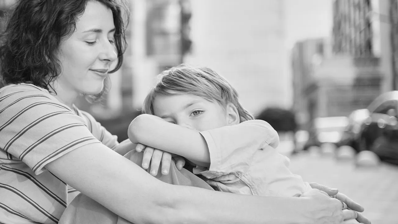 Black-and-white family photography created for the Andersons Solicitors campaign