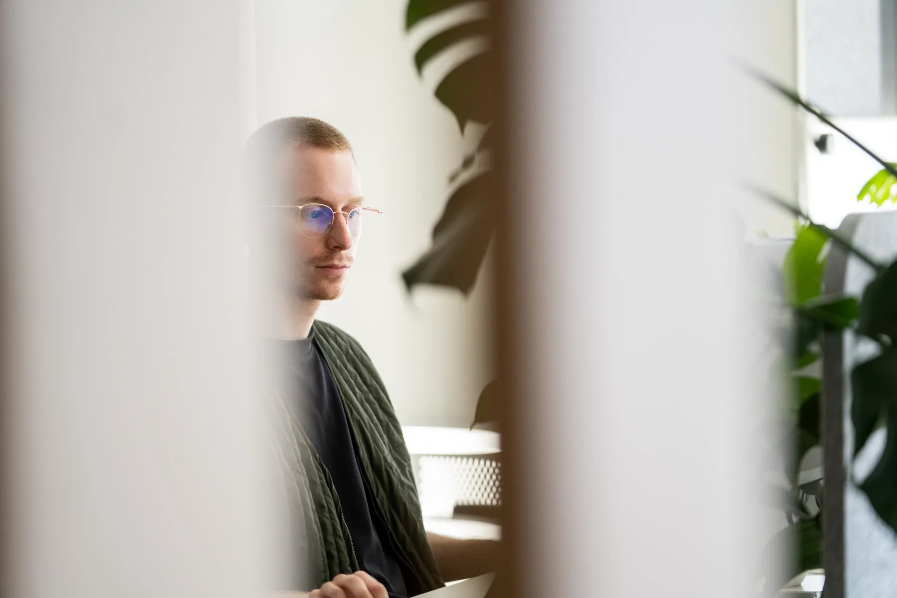 Brighter team member focused on work in the Adelaide studio