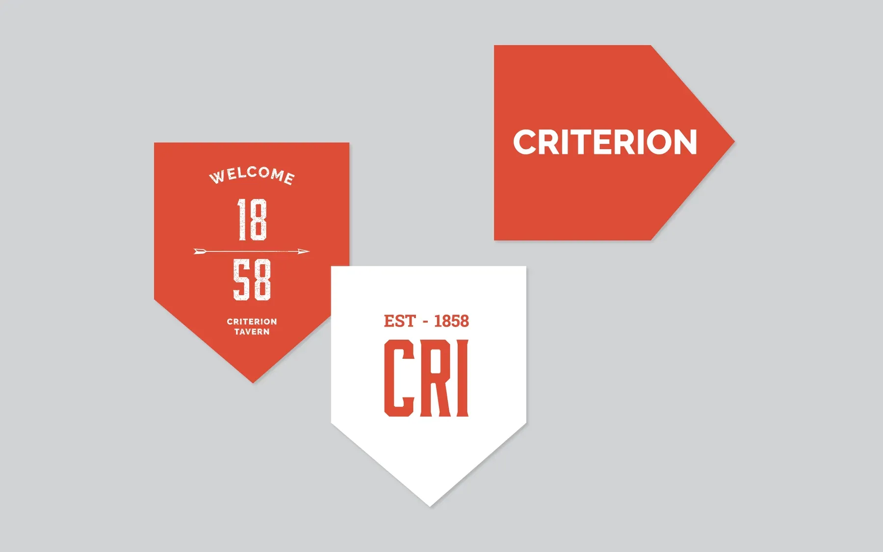 Criterion Tavern’s heritage-inspired identity on coasters