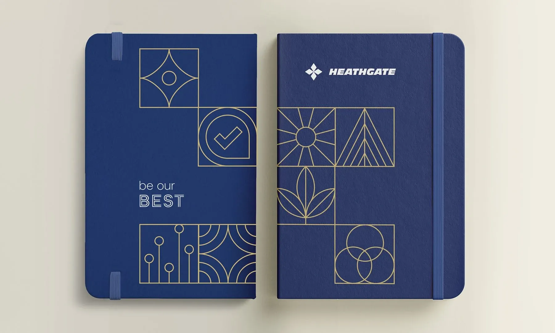 Heathgate BEST notebooks with a coordinated illustrated values system