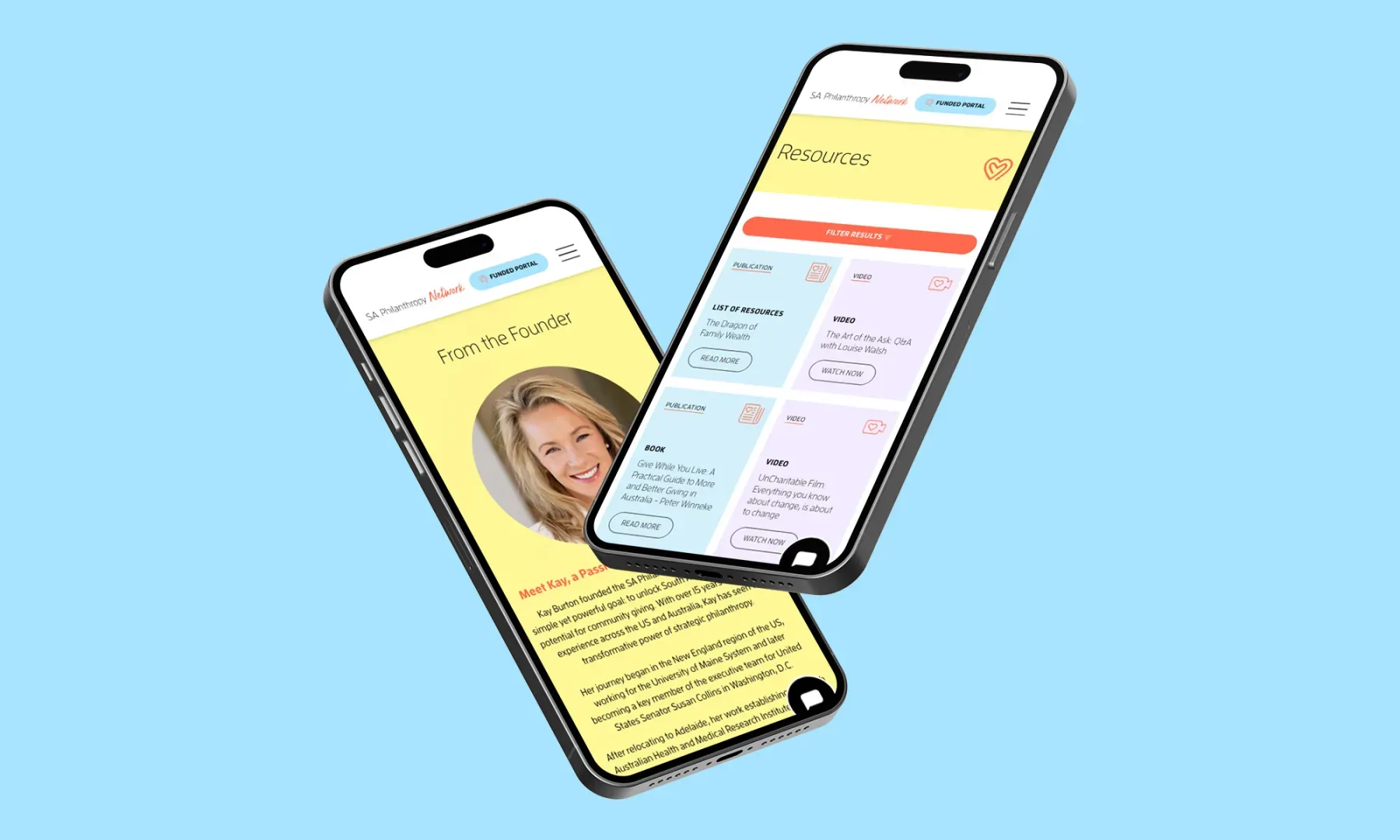 SA Philanthropy Network digital identity shown on a phone