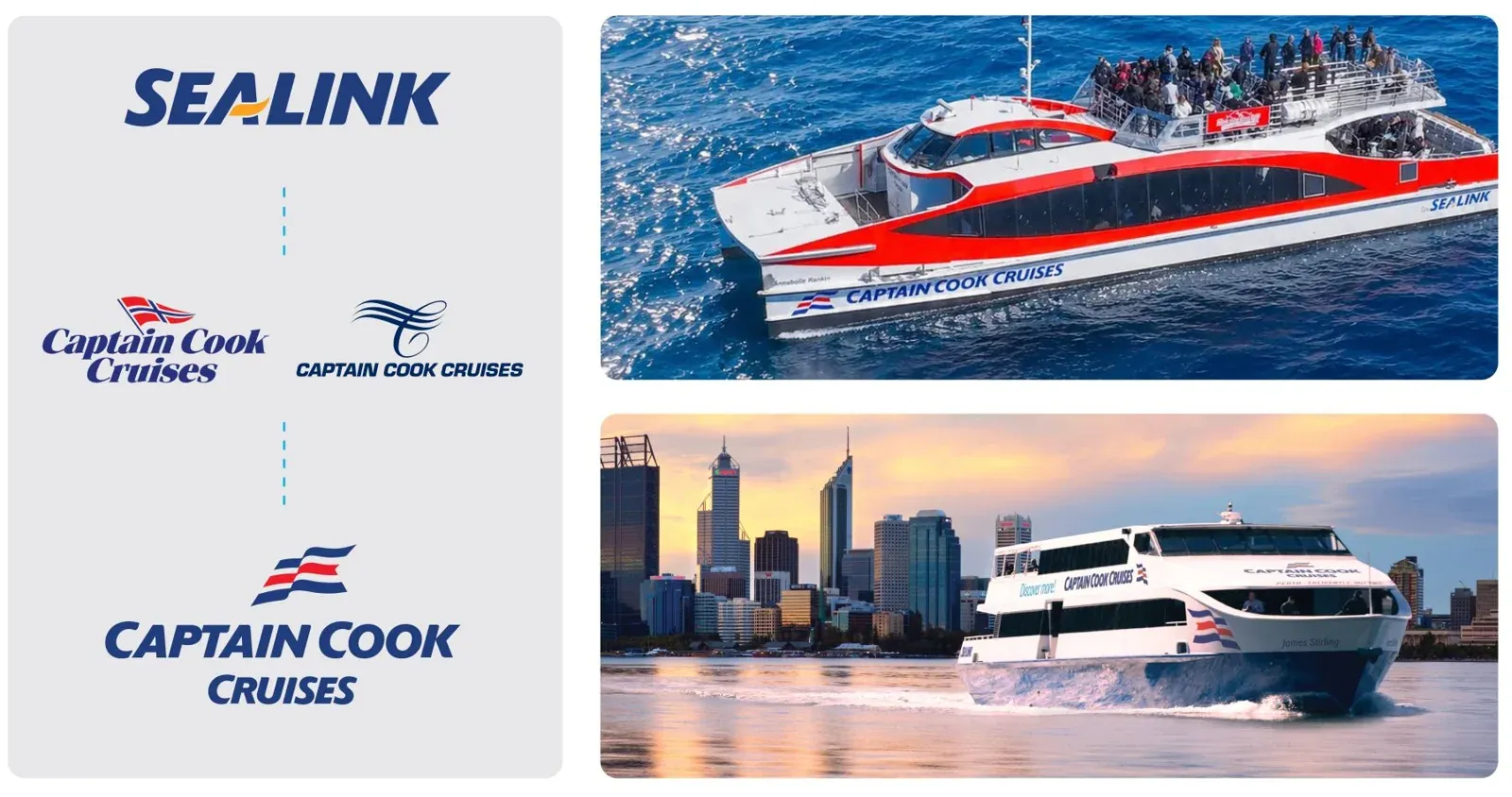 An evolved identity for Captain Cook Cruises.