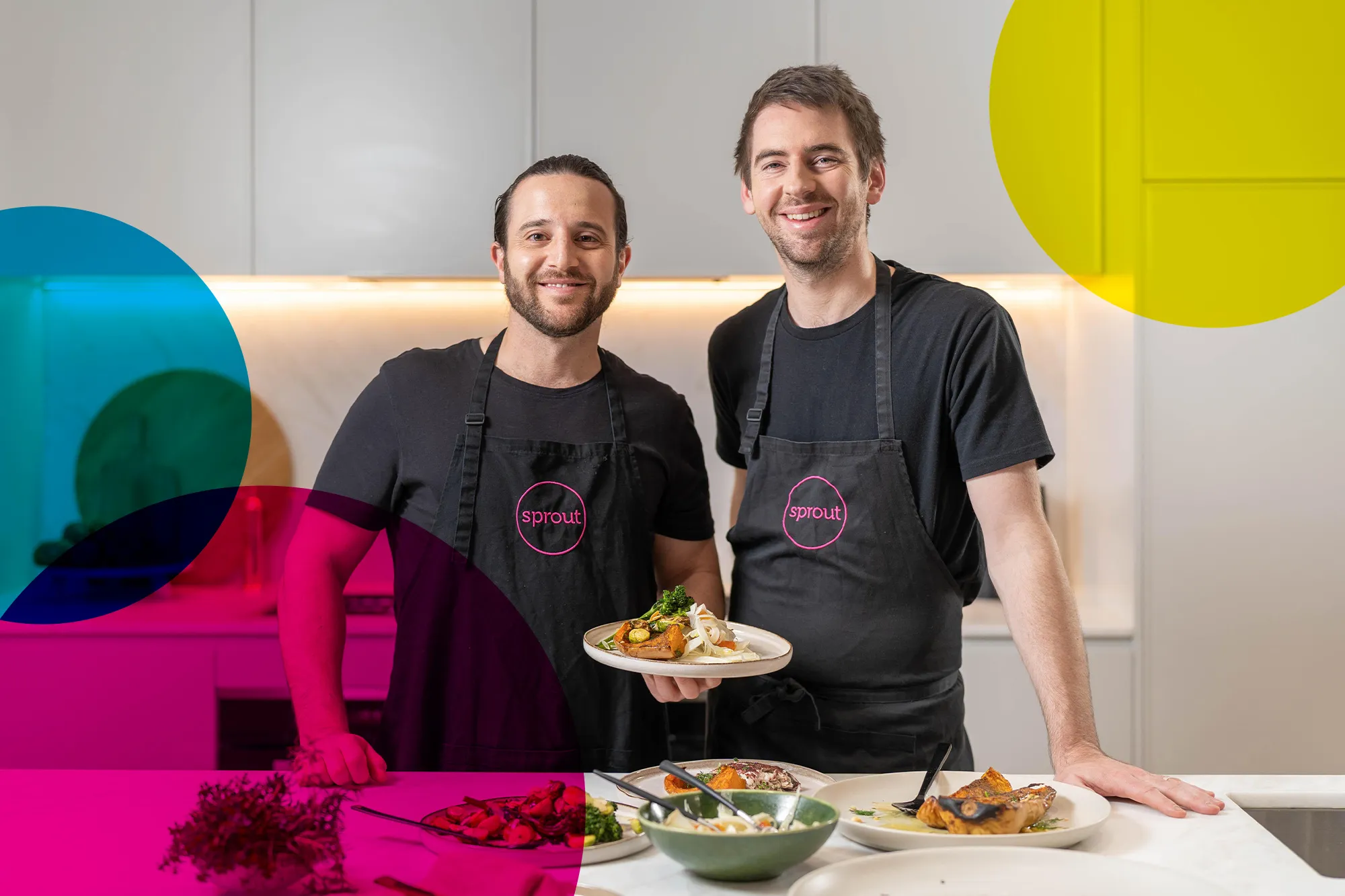 Sprout brand identity shown across printed applications